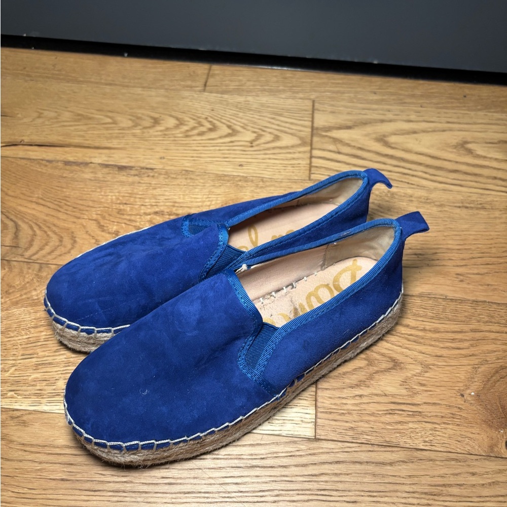 Sam Edelman Royal Blue Suede Espadrilles